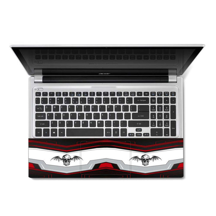 Full Panel Laptop Skin - Skull Wings