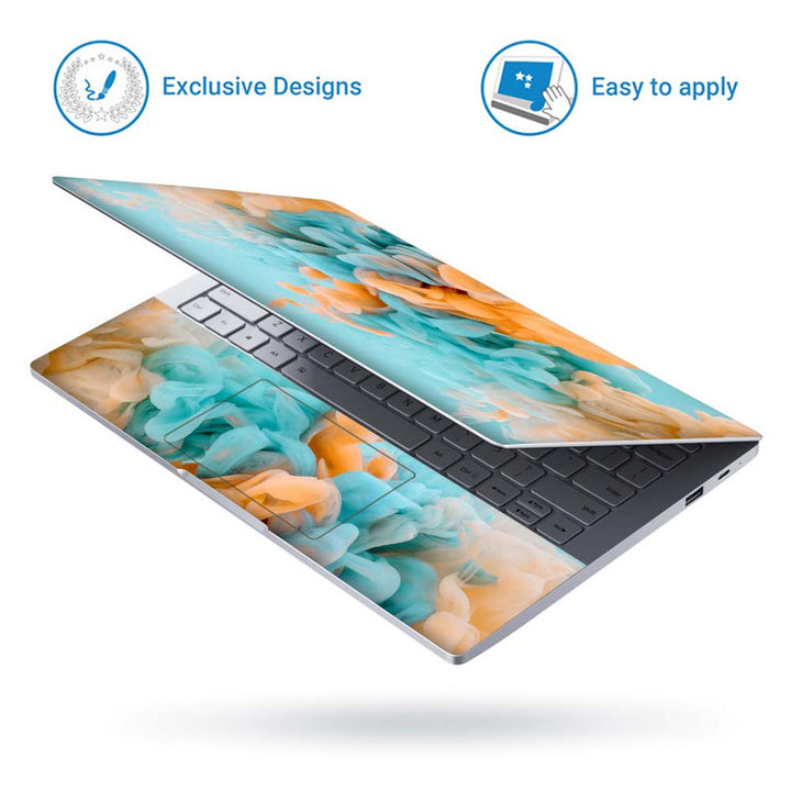 Full Panel Laptop Skin - Sky Blue Orange Smoked