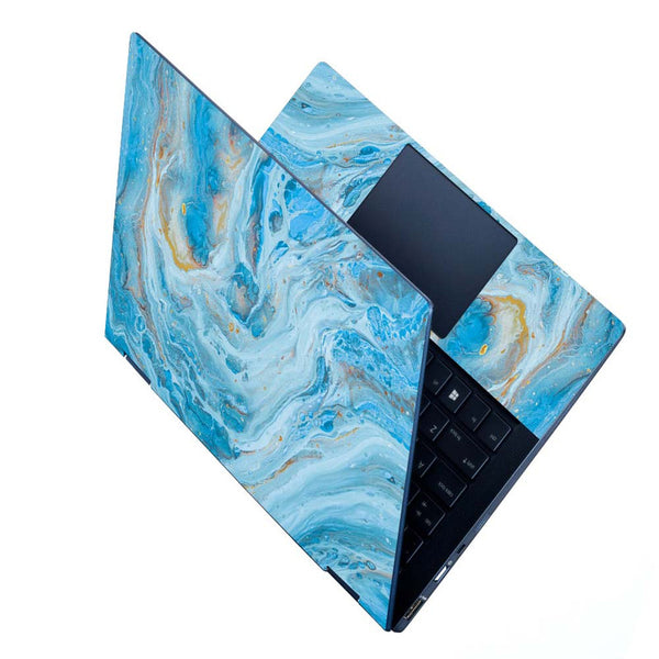 Full Panel Laptop Skin - Sky Blue Stone Art