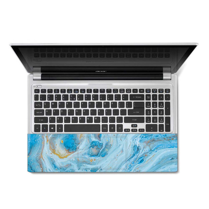 Full Panel Laptop Skin - Sky Blue Stone Art