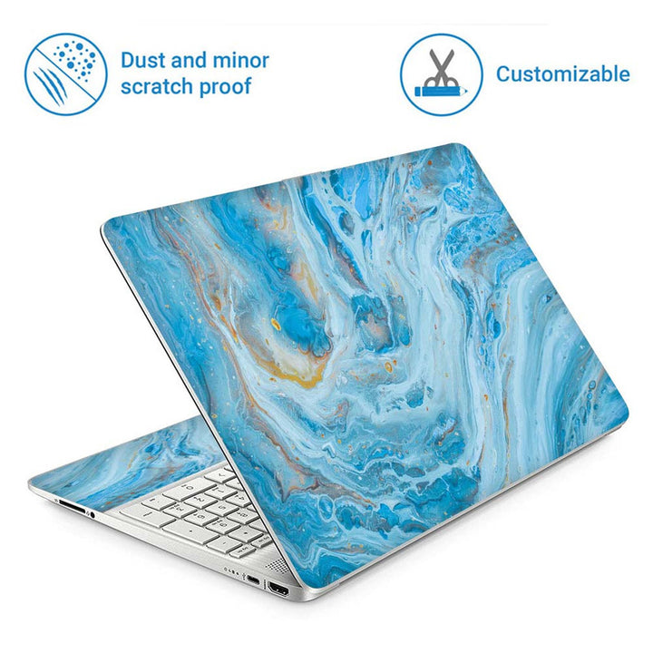 Full Panel Laptop Skin - Sky Blue Stone Art