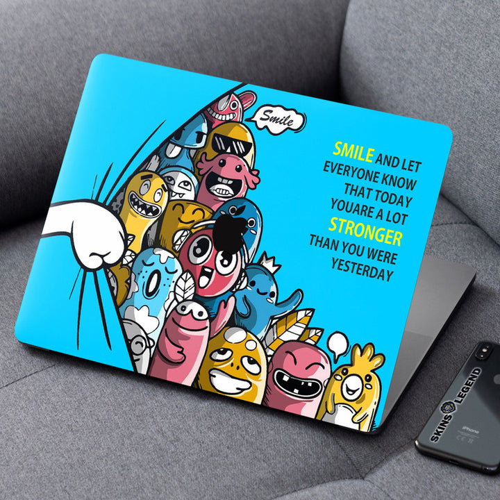 Laptop Skin for Apple MacBook - Smile Stronger Graffiti - SkinsLegend