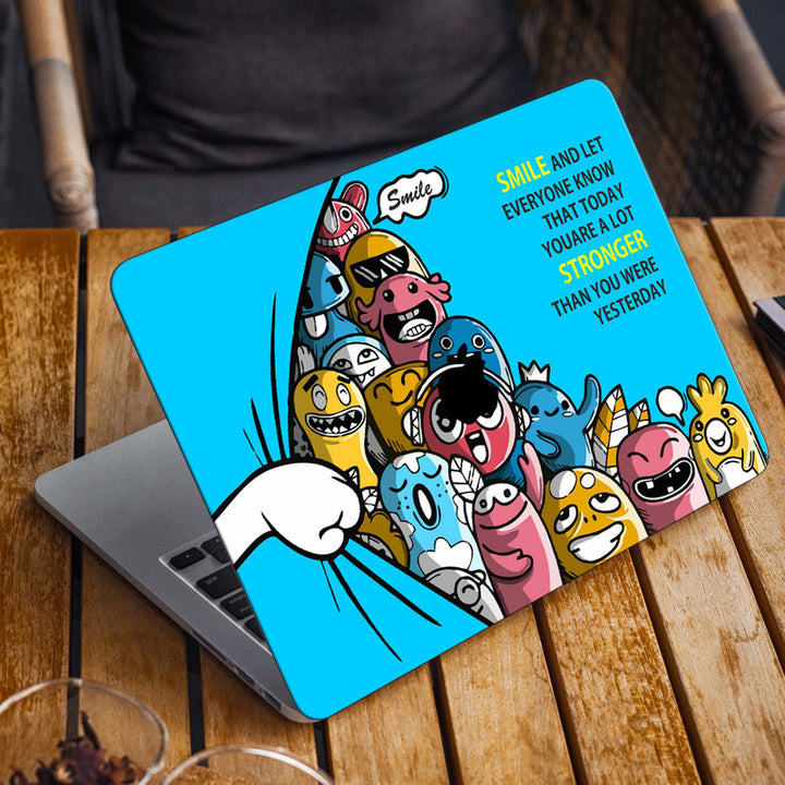 Laptop Skin for Apple MacBook - Smile Stronger Graffiti - SkinsLegend