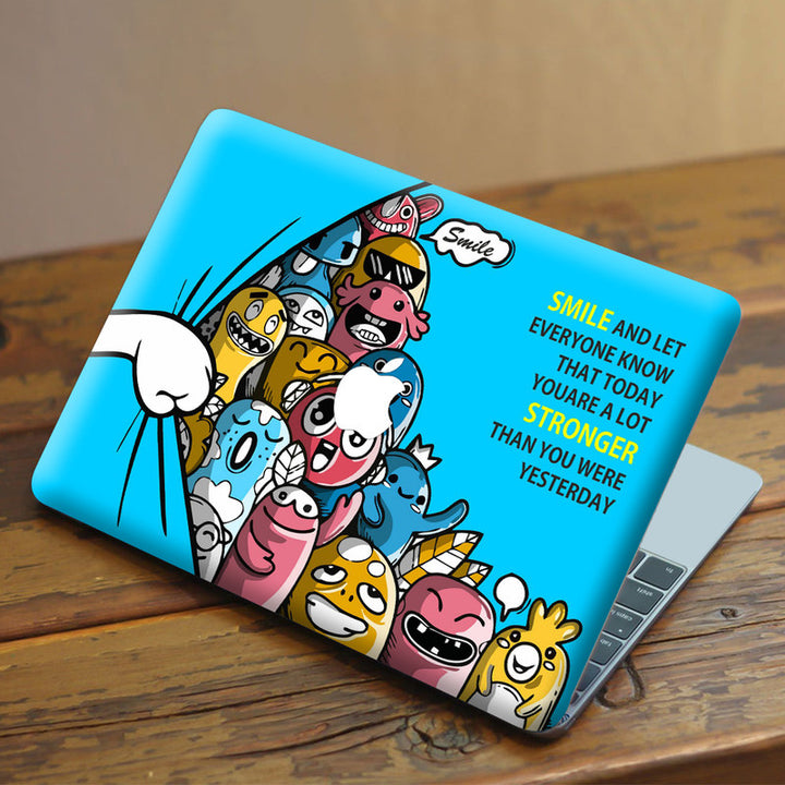 Laptop Skin for Apple MacBook - Smile Stronger Graffiti - SkinsLegend