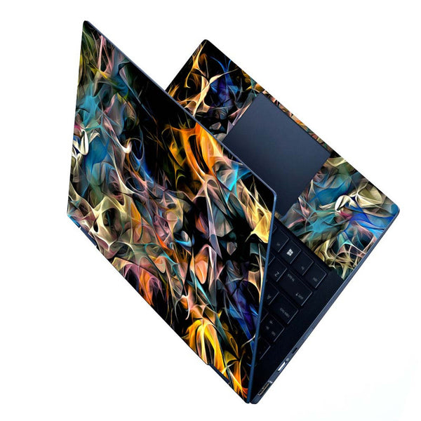 Full Panel Laptop Skin - Smoky Fractal Pattern