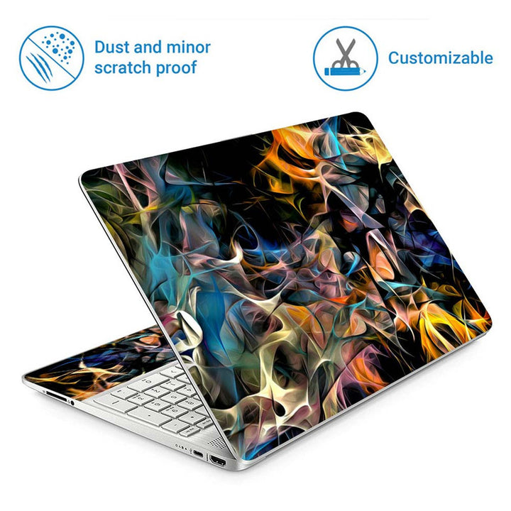 Full Panel Laptop Skin - Smoky Fractal Pattern