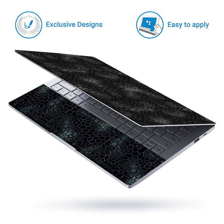 Full Panel Laptop Skin - Snake Skin Black