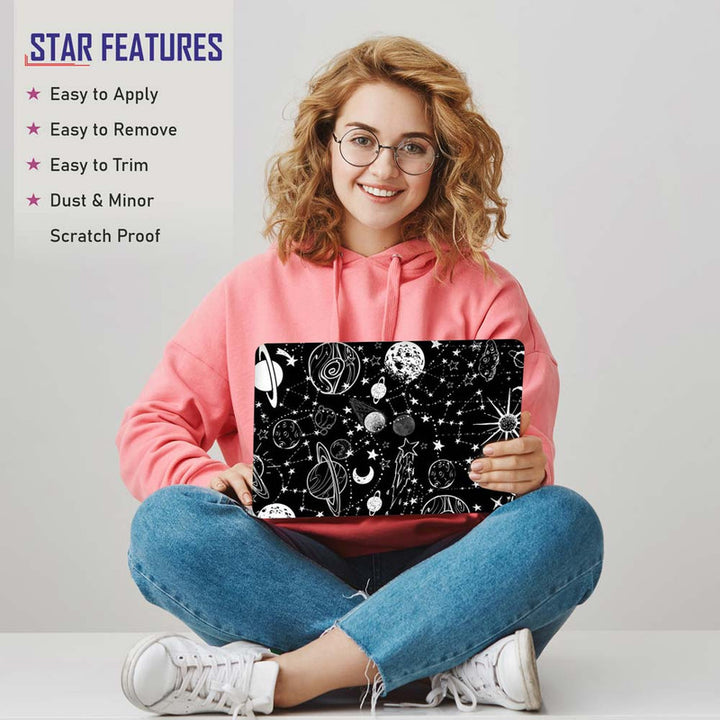 Full Panel Laptop Skin - Space Stars Connected