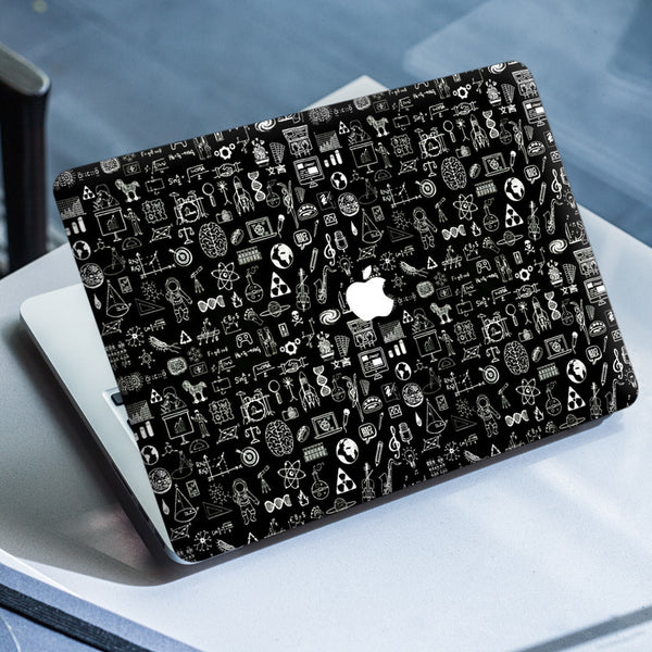 Laptop Skin for Apple MacBook - Space Symbols on Black - SkinsLegend