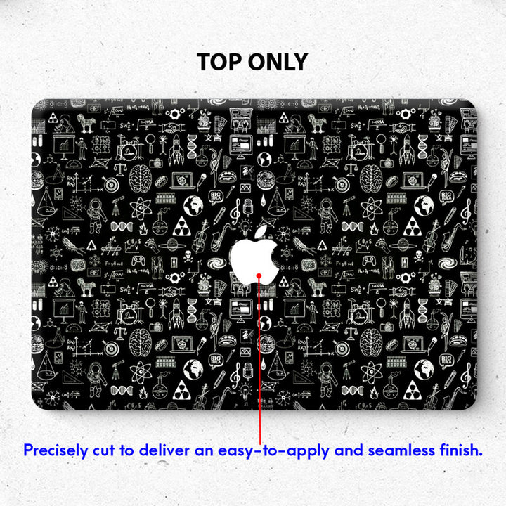 Laptop Skin for Apple MacBook - Space Symbols on Black - SkinsLegend