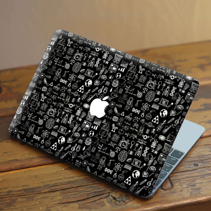 Laptop Skin for Apple MacBook - Space Symbols on Black - SkinsLegend