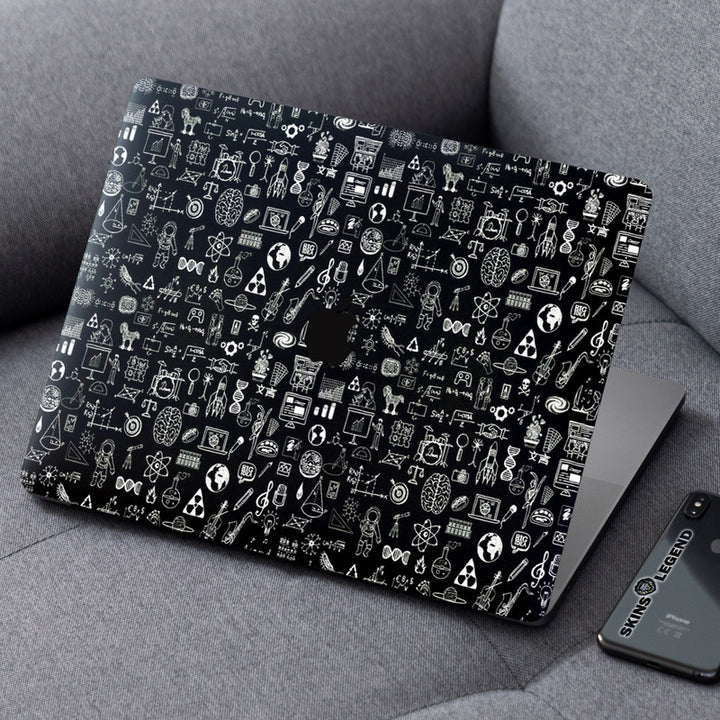 Laptop Skin for Apple MacBook - Space Symbols on Black - SkinsLegend