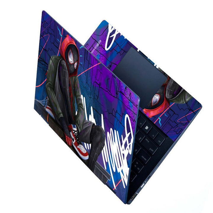 Full Panel Laptop Skin - Spider Hoodie Shoe Lace