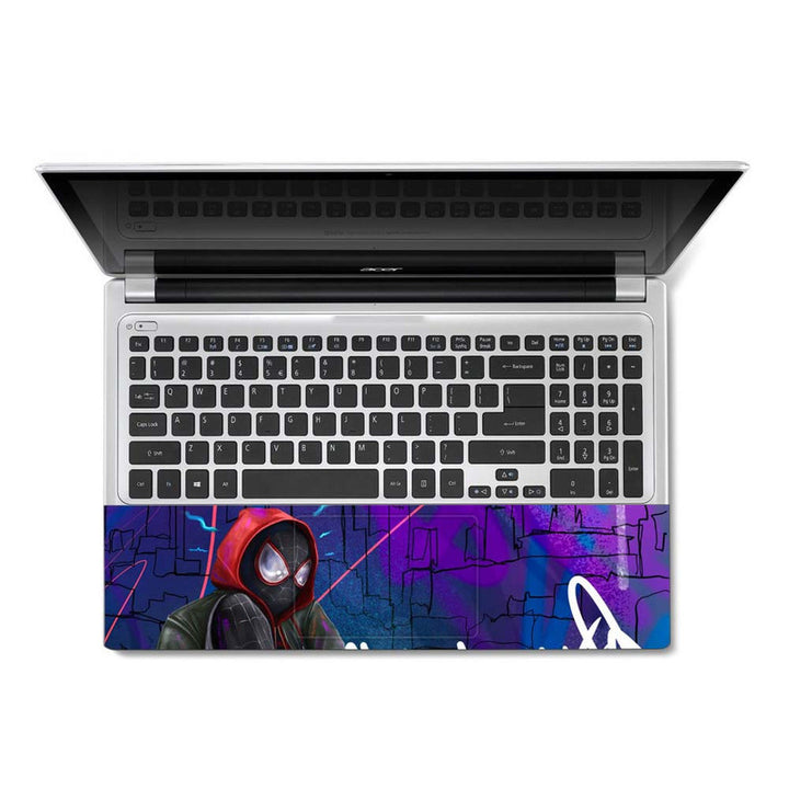 Full Panel Laptop Skin - Spider Hoodie Shoe Lace