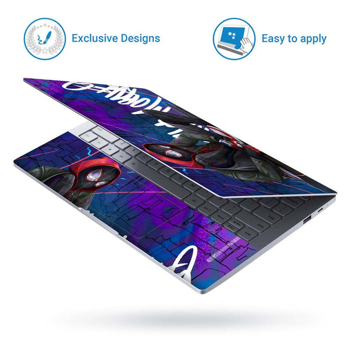 Full Panel Laptop Skin - Spider Hoodie Shoe Lace