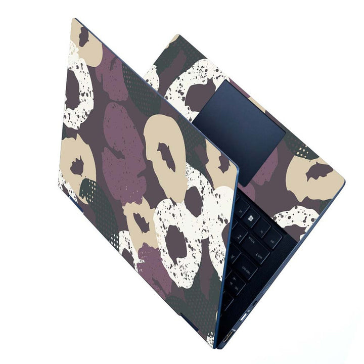 Full Panel Laptop Skin - Spirals on Dark Brown