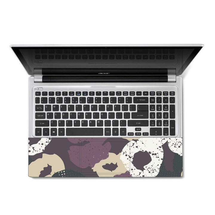 Full Panel Laptop Skin - Spirals on Dark Brown