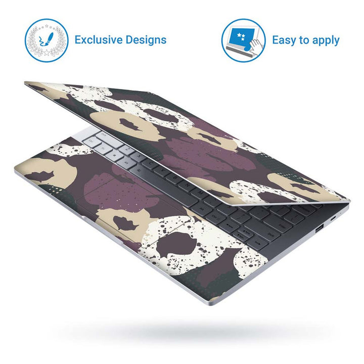 Full Panel Laptop Skin - Spirals on Dark Brown