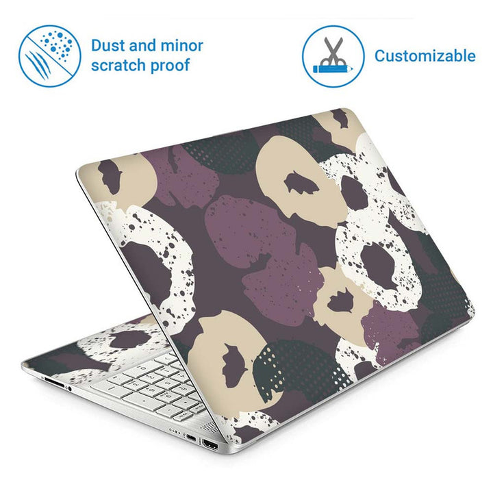 Full Panel Laptop Skin - Spirals on Dark Brown