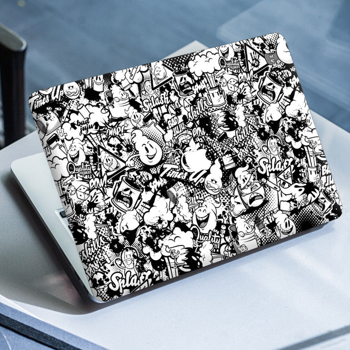 Laptop Skin for Apple MacBook - Splash Black Art - SkinsLegend