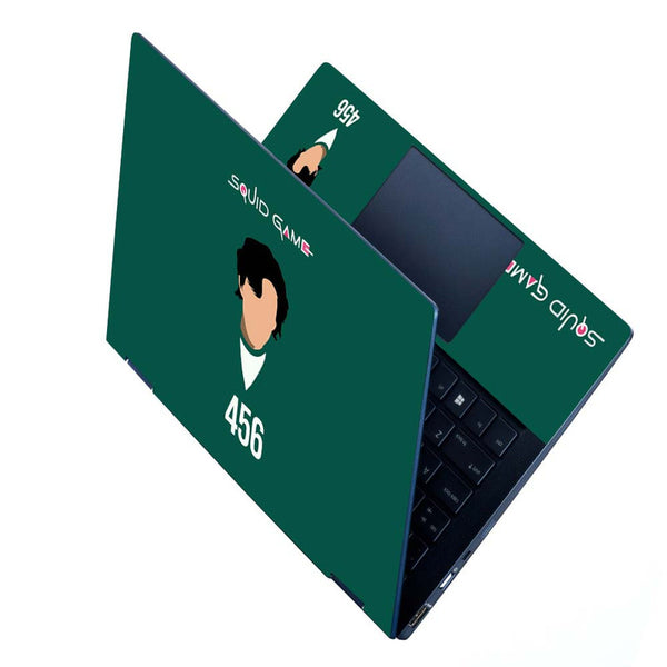 Full Panel Laptop Skin - Squid Game 456 Green