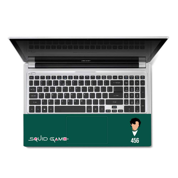 Full Panel Laptop Skin - Squid Game 456 Green