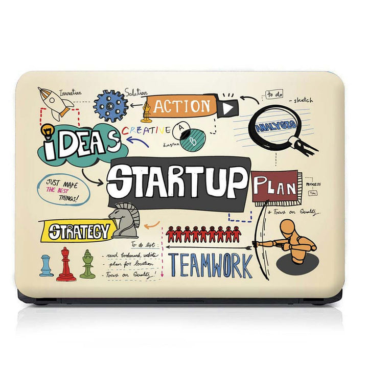 Full Panel Laptop Skin - Startup Doodle