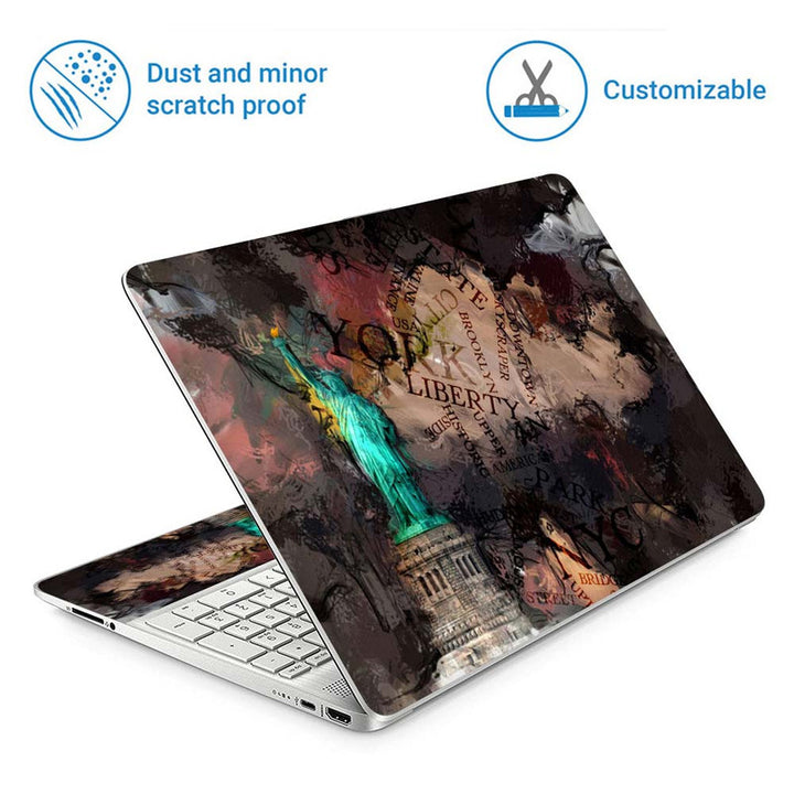 Full Panel Laptop Skin - Statue of Liberty 3D Rendering