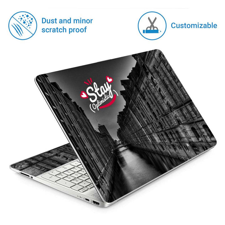 Full Panel Laptop Skin - Stay Optimistic Old Structure