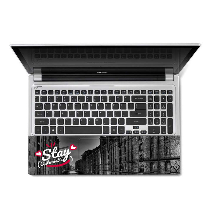 Full Panel Laptop Skin - Stay Optimistic Old Structure