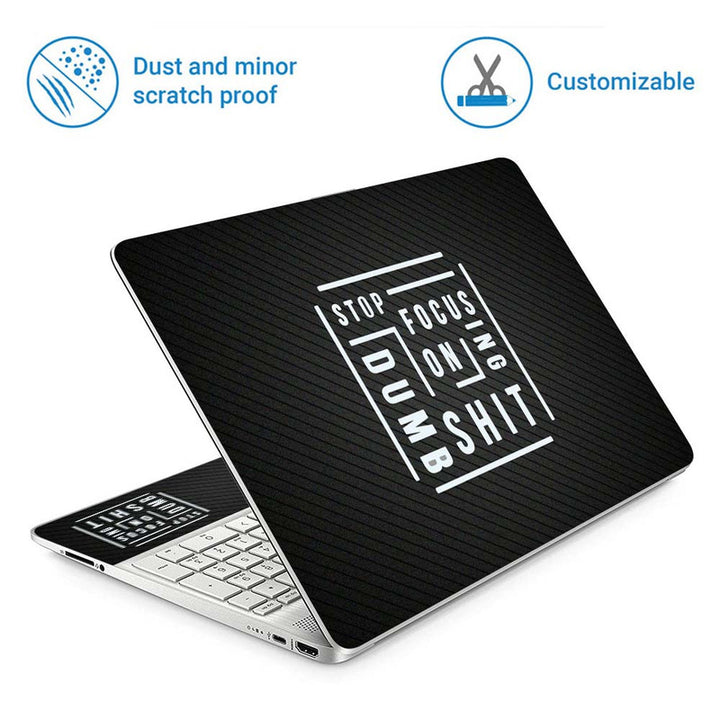 Full Panel Laptop Skin - Stop Focus