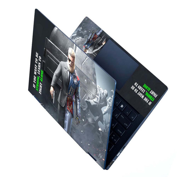 Full Panel Laptop Skin - Strong Alone Dual Dress