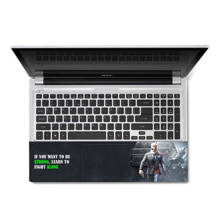 Full Panel Laptop Skin - Strong Alone Dual Dress