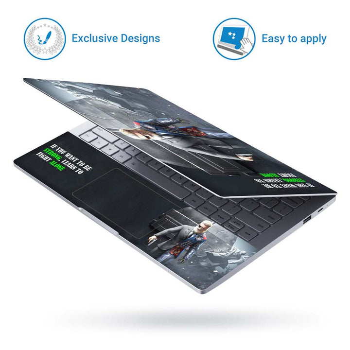 Full Panel Laptop Skin - Strong Alone Dual Dress