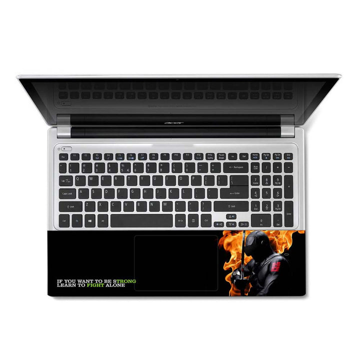 Full Panel Laptop Skin - Strong Fight Soldier Fire