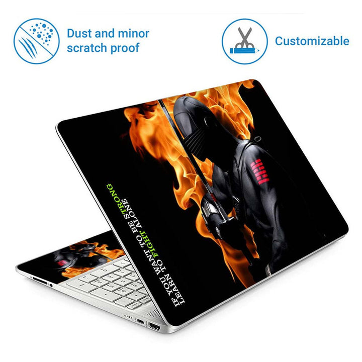 Full Panel Laptop Skin - Strong Fight Soldier Fire