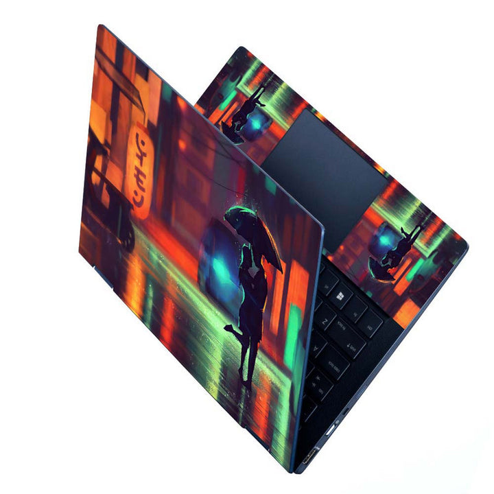 Full Panel Laptop Skin - Sweet Couple Silhouette Night