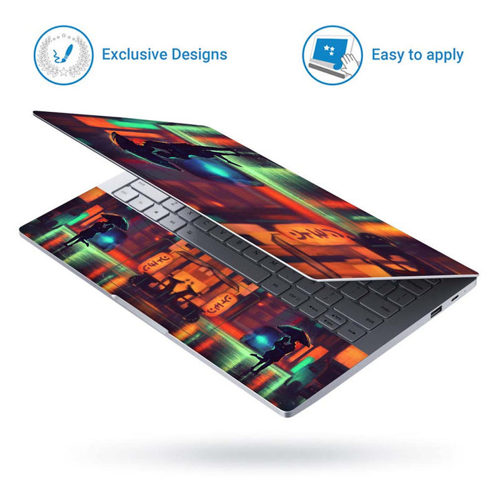 Full Panel Laptop Skin - Sweet Couple Silhouette Night