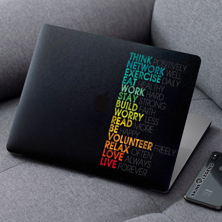 Laptop Skin for Apple MacBook - Think Positively Quotes - SkinsLegend