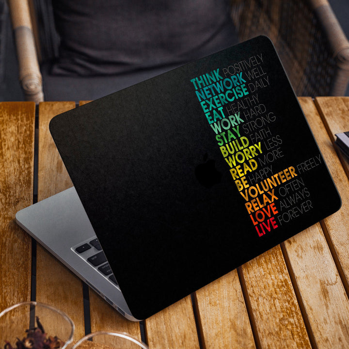 Laptop Skin for Apple MacBook - Think Positively Quotes - SkinsLegend