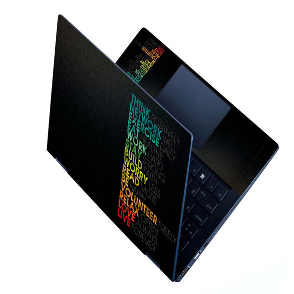 Full Panel Laptop Skin - Think Positively