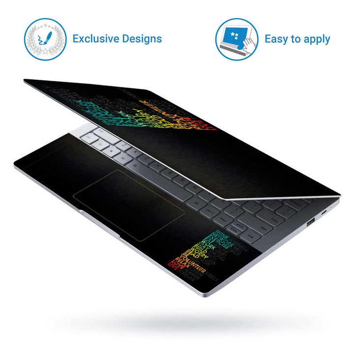 Full Panel Laptop Skin - Think Positively