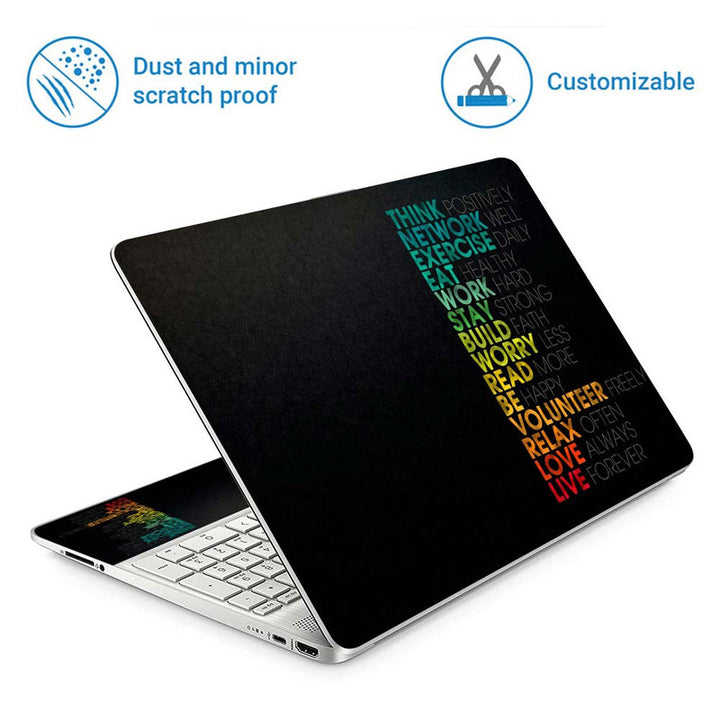 Full Panel Laptop Skin - Think Positively