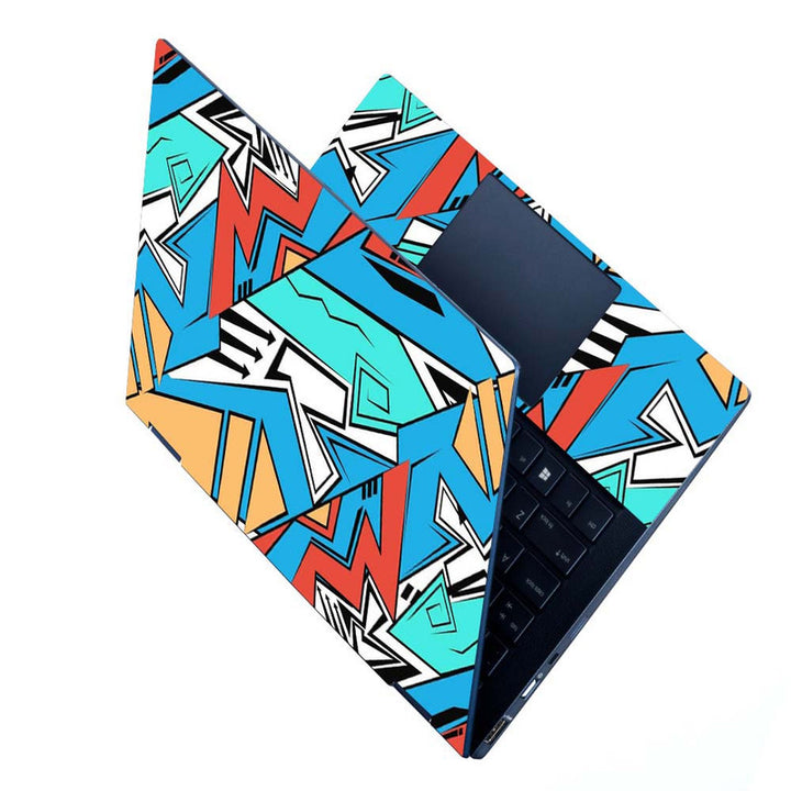 Full Panel Laptop Skin - Three Balck Arrows Abstract