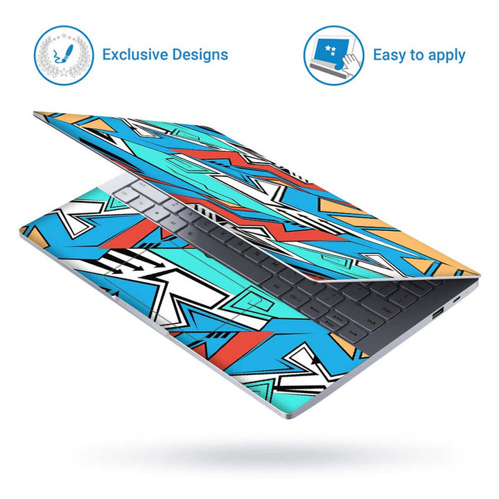 Full Panel Laptop Skin - Three Balck Arrows Abstract