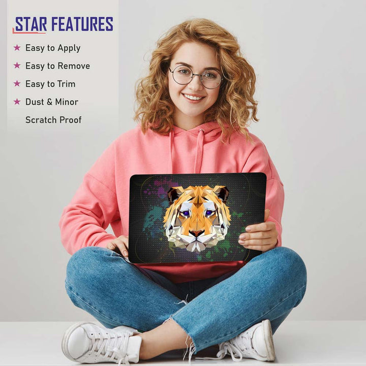 Full Panel Laptop Skin - Tiger Abstract