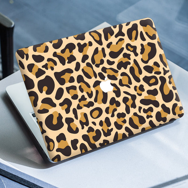 Laptop Skin for Apple MacBook - Tiger Design Dark Cream Black - SkinsLegend