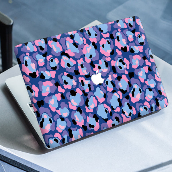 Laptop Skin for Apple MacBook - Tiger Design Pink Blue - SkinsLegend