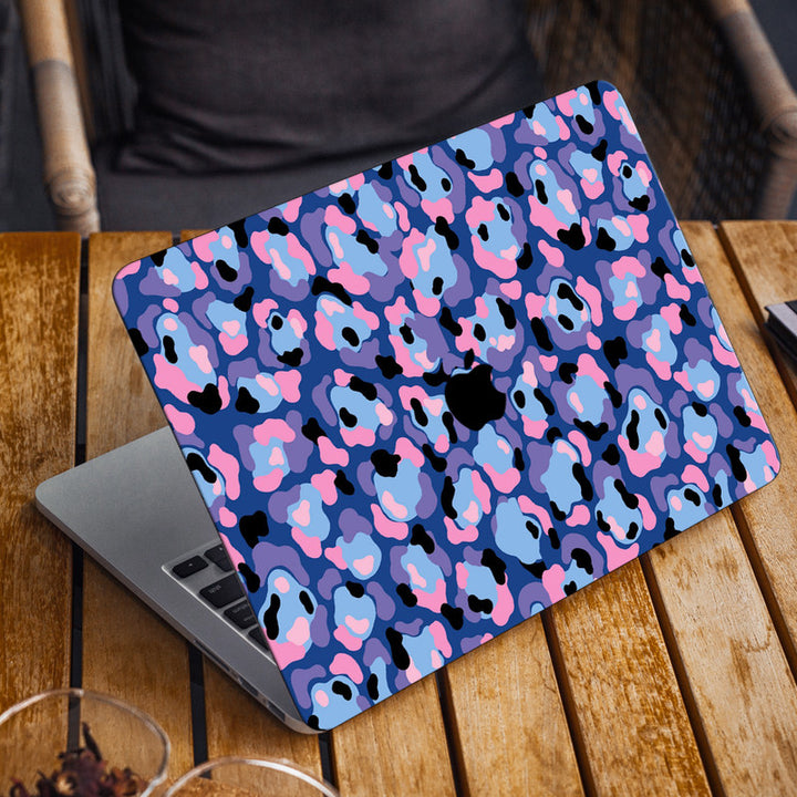 Laptop Skin for Apple MacBook - Tiger Design Pink Blue - SkinsLegend