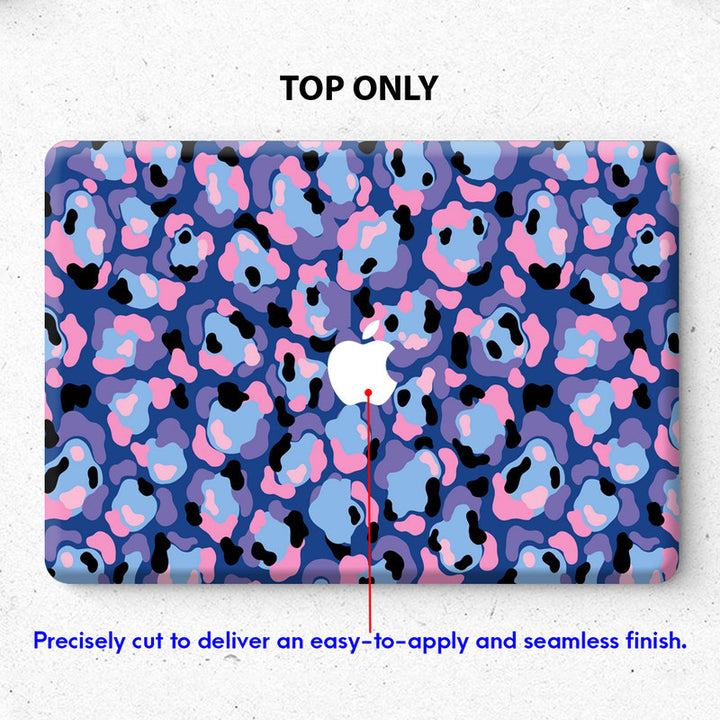 Laptop Skin for Apple MacBook - Tiger Design Pink Blue - SkinsLegend